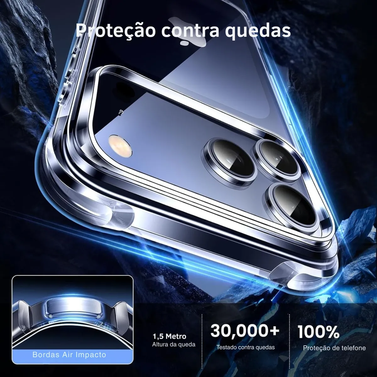 Proteção contra quedas — bordas reforçadas