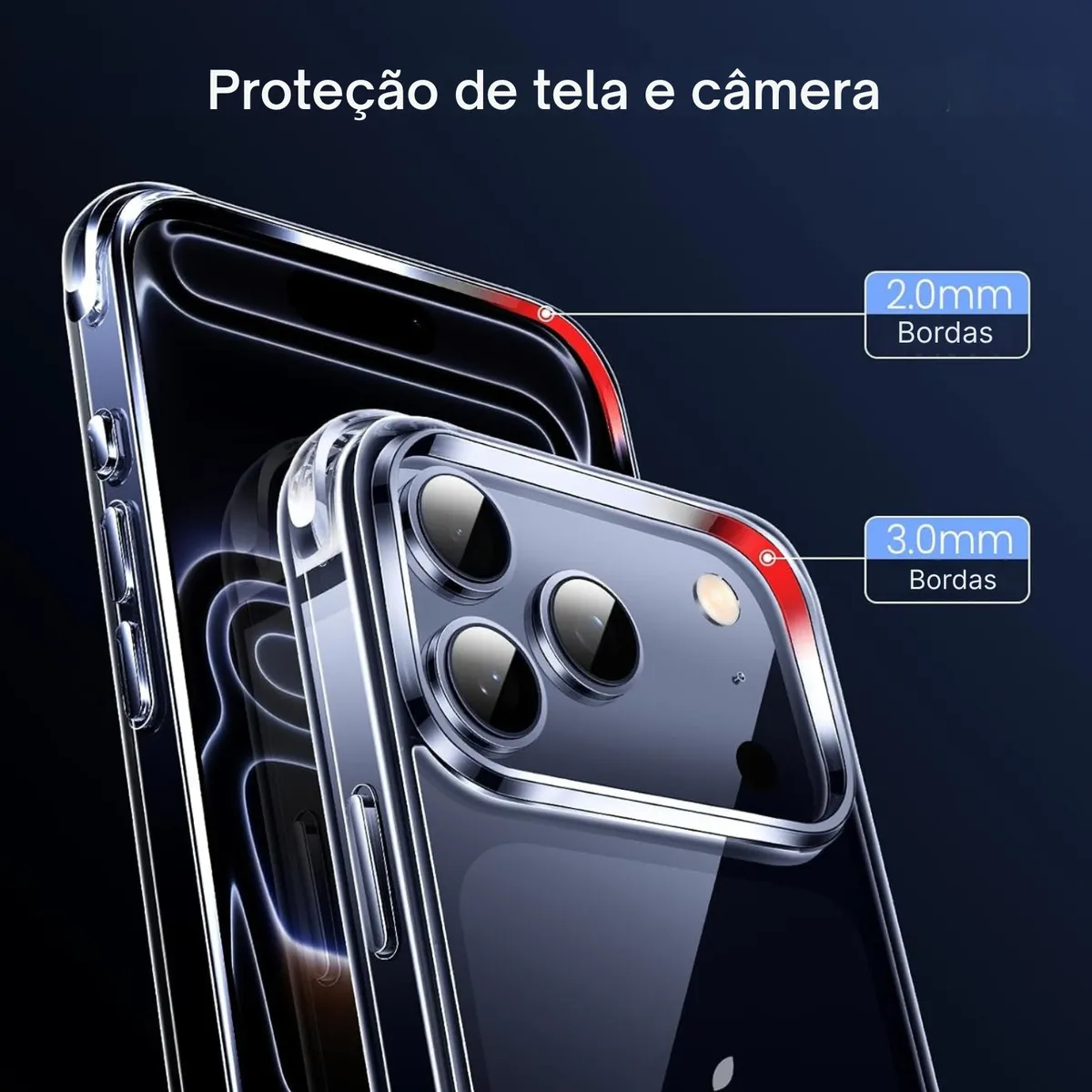 Proteção extra para tela e câmera